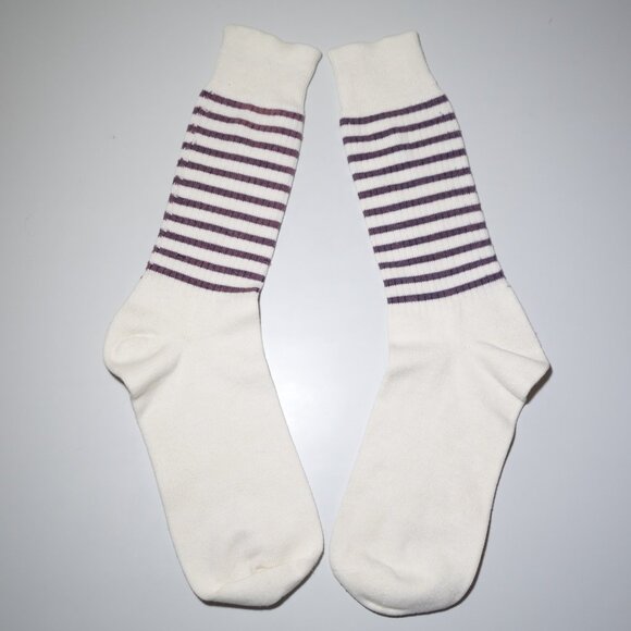 Vintage Polo by Ralph Lauren Stripe Embroidered Anchor Nautical Cotton Socks - Picture 2 of 11